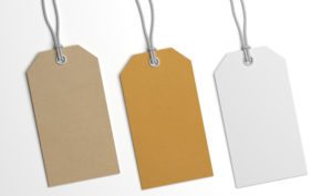 A collection of hang tags